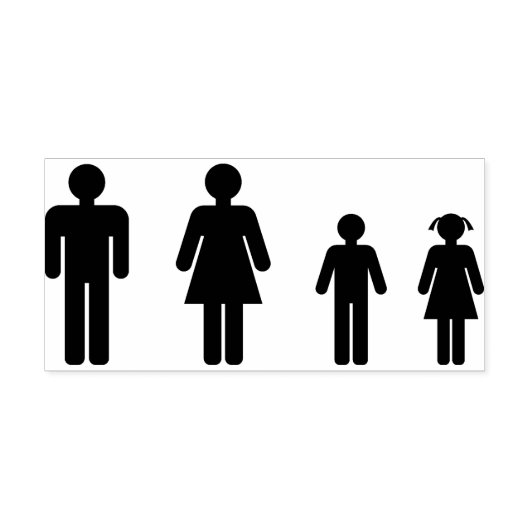 Strichmännchen Gummistempel (Prägung)