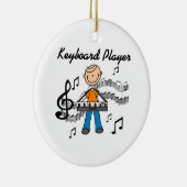 Strichmännchen Handy-Player-Geschenke Keramikornament (Rechts)