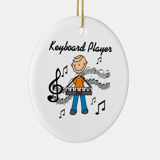 Strichmännchen Handy-Player-Geschenke Keramikornament (Rechts)