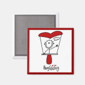 Strichmännchen Hang Gliding Tshirts und Geschenke Magnet (Vorderseite/Rückseite)