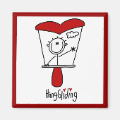 Strichmännchen Hang Gliding Tshirts und Geschenke Magnet (Vorne)