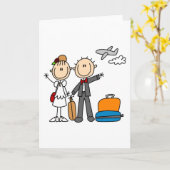 Strichmännchen Hochzeit Flitterwochen T - Shirt un Karte (Gelbe Blume)