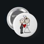 Strichmännchen Hochzeit und Hochzeit Button<br><div class="desc">Schaffen Sie sich Ihr eigenes Ich,  Hochzeit Braut und Bräutigam Strichmännchen.</div>