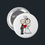 Strichmännchen Hochzeit und Hochzeit Button<br><div class="desc">Schaffen Sie sich Ihr eigenes Ich,  Hochzeit Braut und Bräutigam Strichmännchen.</div>