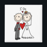 Strichmännchen Hochzeit und Hochzeit Magnet<br><div class="desc">Schaffen Sie sich Ihr eigenes Ich,  Hochzeit Braut und Bräutigam Strichmännchen.</div>