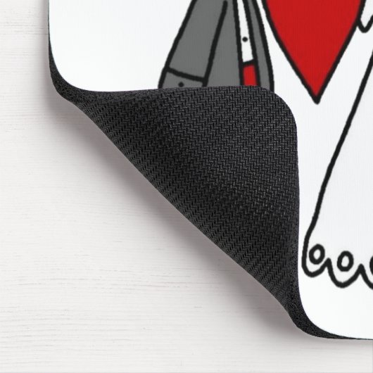 Strichmännchen Hochzeit und Hochzeit Mousepad (Ecke)