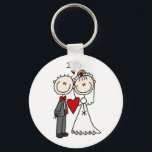 Strichmännchen Hochzeit und Hochzeit Schlüsselanhänger<br><div class="desc">Schaffen Sie sich Ihr eigenes Ich,  Hochzeit Braut und Bräutigam Strichmännchen.</div>