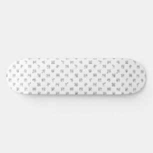 Strichmännchen-Hochzeitsmomente – Schwarz auf Weiß Skateboard
