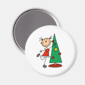 Strichmännchen Holiday Tree Magnet (Vorderseite/Rückseite)