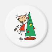 Strichmännchen Holiday Tree Magnet (Vorne)