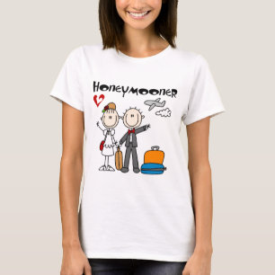 Strichmännchen Honeymooner T - Shirt und Geschenke