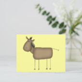 Strichmännchen Horse Tshirts und Geschenke Postkarte (Stehend Vorderseite)