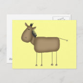 Strichmännchen Horse Tshirts und Geschenke Postkarte (Vorne/Hinten)