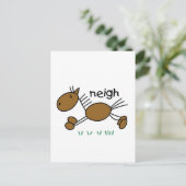 Strichmännchen Horse Tshirts und Geschenke Postkarte (Stehend Vorderseite)