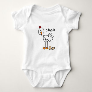 Strichmännchen-Huhn-T-Shirts und Geschenke Baby Strampler