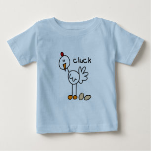 Strichmännchen-Huhn-T-Shirts und Geschenke Baby T-shirt