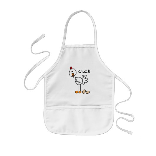 Strichmännchen-Huhn-T-Shirts und Geschenke Kinderschürze (Vorne)