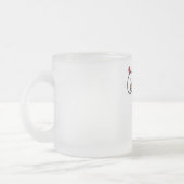 Strichmännchen-Huhn-T-Shirts und Geschenke Mattglastasse (Links)