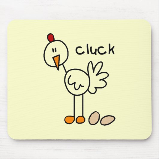 Strichmännchen-Huhn-T-Shirts und Geschenke Mousepad (Vorne)