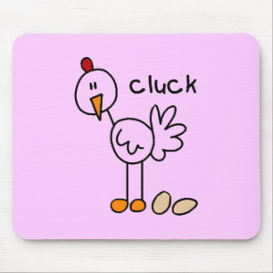Strichmännchen-Huhn-T-Shirts und Geschenke Mousepad