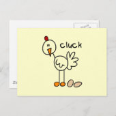 Strichmännchen-Huhn-T-Shirts und Geschenke Postkarte (Vorne/Hinten)