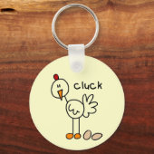 Strichmännchen-Huhn-T-Shirts und Geschenke Schlüsselanhänger (Vorderseite)