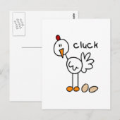 Strichmännchen Hühnerhemden und Geschenke Postkarte (Vorne/Hinten)