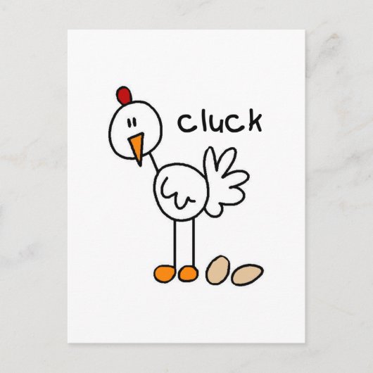 Strichmännchen Hühnerhemden und Geschenke Postkarte (Vorderseite)