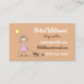 Strichmännchen-Hundeschlitten Visitenkarten Visitenkarte (Vorderseite)