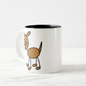 Strichmännchen-HundeT - Shirts und -geschenke Zweifarbige Tasse (Vorderseite Links)