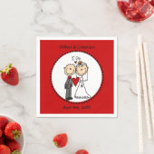 Strichmännchen I Do Wedding Paper Napkins Serviette (Beispiel)