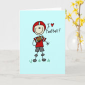 Strichmännchen I Liebe Fußball T - Shirt und Gesch Karte (Gelbe Blume)