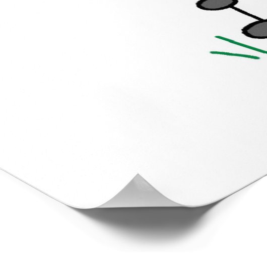 Strichmännchen I Liebe Fußball T - Shirt und Gesch Poster (Ecke)