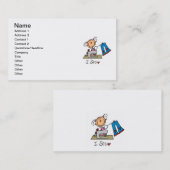 Strichmännchen I nähen Geschäfts-Karten Visitenkarte (Vorne/Hinten)