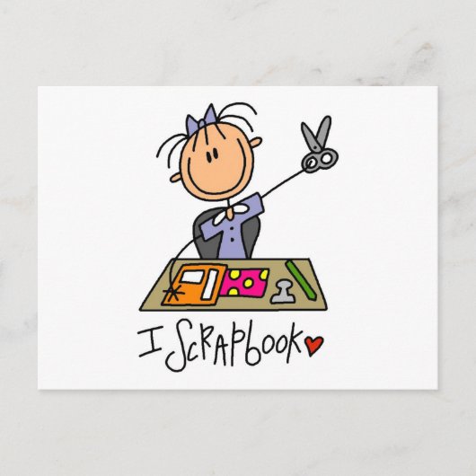 Strichmännchen I Scrapbook Tshirts und Geschenke Postkarte (Vorderseite)