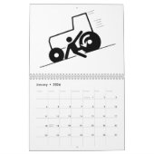 Strichmännchen im Kalender für die Zeit von 2025 (Jan 2026)