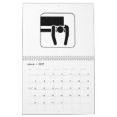 Strichmännchen im Kalender für die Zeit von 2025 (Mär 2027)