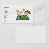 Strichmännchen in den Sandbox-Geschäfts-Karten Visitenkarte (Vorne/Hinten)