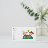 Strichmännchen in den Sandbox-Geschäfts-Karten Visitenkarte (Stehend Vorderseite)