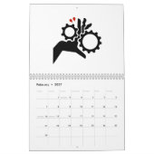 Strichmännchen in Gefahr Wieder 2025 Kalender (Feb 2027)