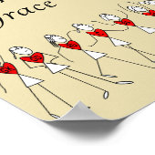 Strichmännchen Inspiration Netball Zitat Poster (Ecke)