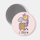 Strichmännchen Internet Blogger Magnet (Vorderseite/Rückseite)