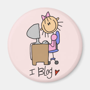 Strichmännchen Internet Blogger Magnet