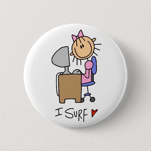 Strichmännchen-InternetSurfer Button (Vorderseite)