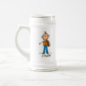 Strichmännchen Jäger Bierglas (Links)