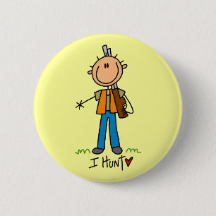 Strichmännchen Jäger Button