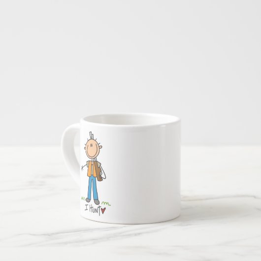 Strichmännchen Jäger Espressotasse (Vorderseite Links)