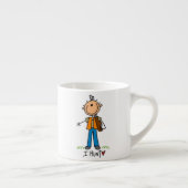 Strichmännchen Jäger Espressotasse (Rechts)