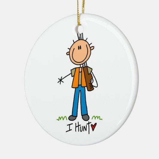 Strichmännchen-Jäger Keramikornament (Links)