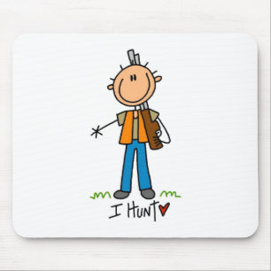 Strichmännchen Jäger Mousepad